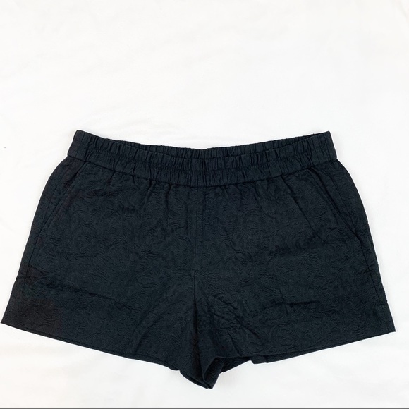 J crew 3 inch Floral Jacquard Pull On Shorts black - Picture 2 of 14